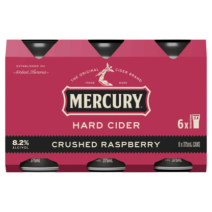 Mercury Hard Cider Raspberry 8.2% 375ml Can