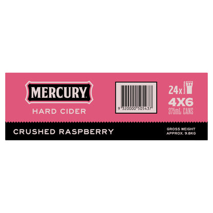 Mercury Hard Cider Raspberry 8.2% 375ml Can