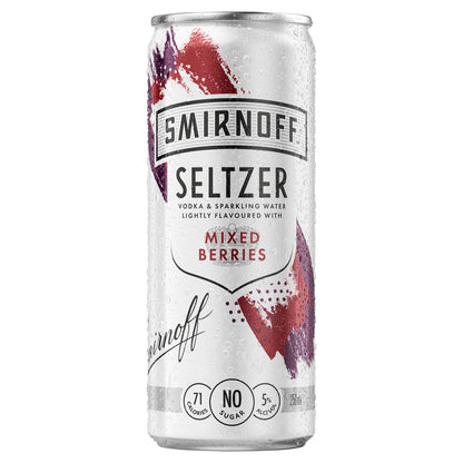 Smirnoff Seltzer Lime 5% 250ml Can