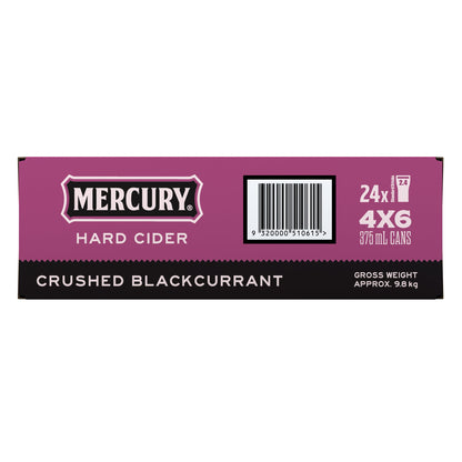 Mercury Hard Cider Blackcurrant 8.2% 375ml Can