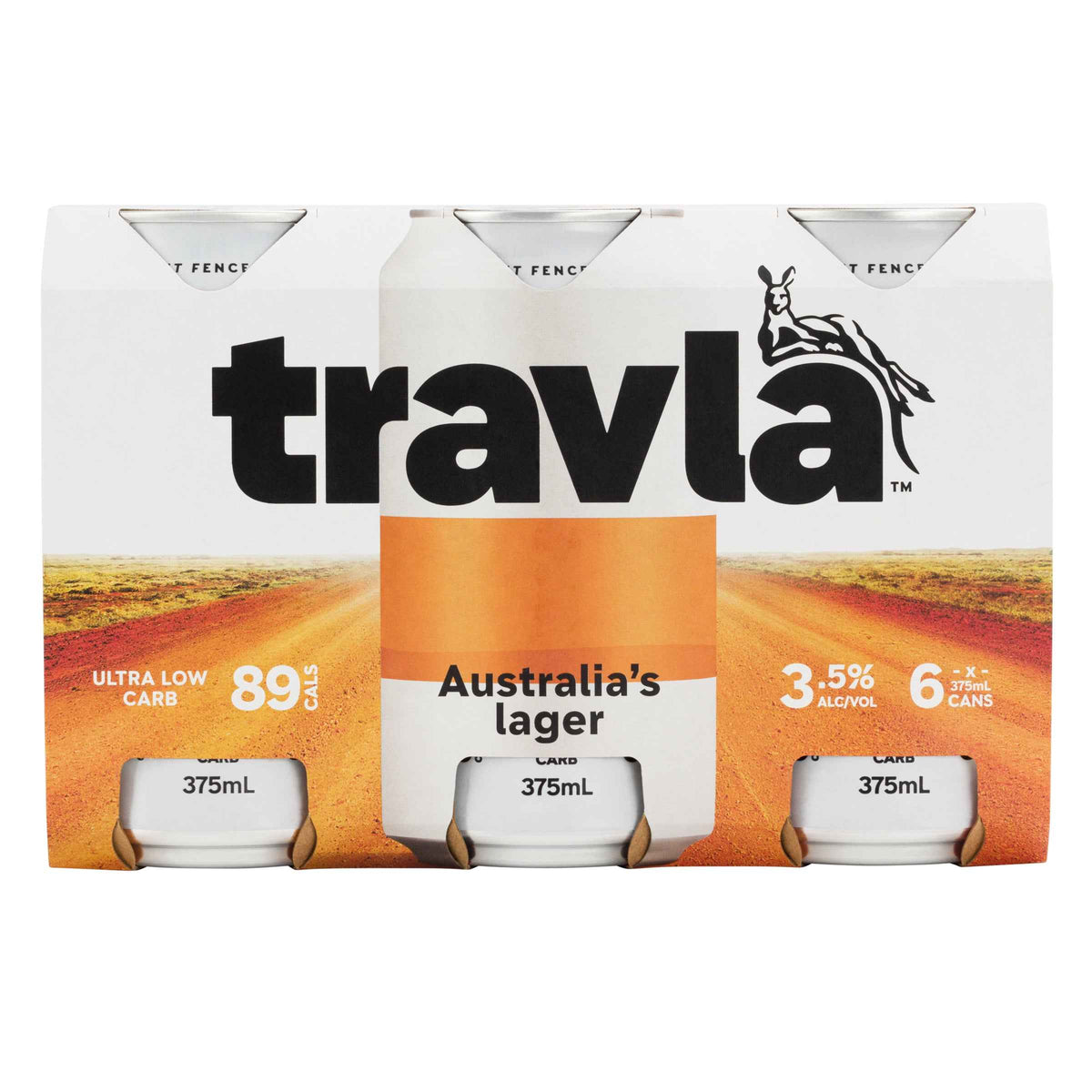 Travla Mid Australian Lager 3.5% 375ml Can