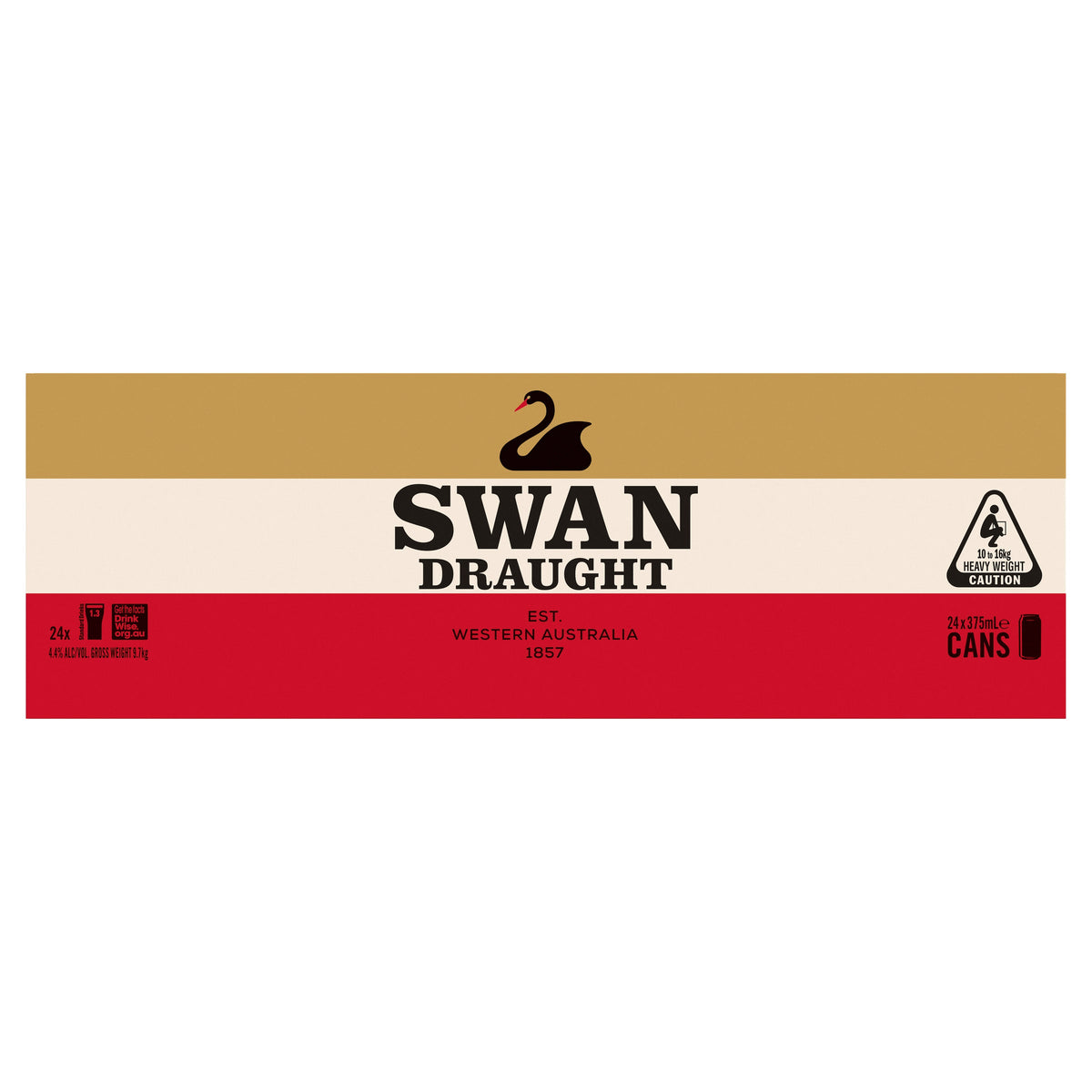 Swan Draught 4.4% 375ml Can