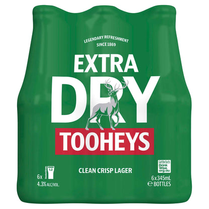 Tooheys Extra Dry 4.3% 345ml Bottle